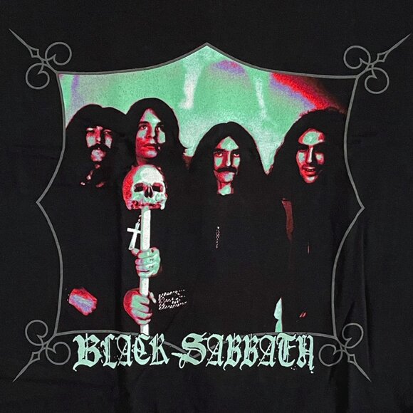 Vintage Black Sabbath Band Photo / Rune Cross Back - Picture 3 of 8